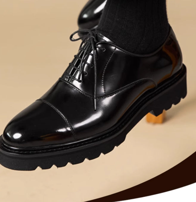 Men's Casual Flat Leather Shoes Plus Size