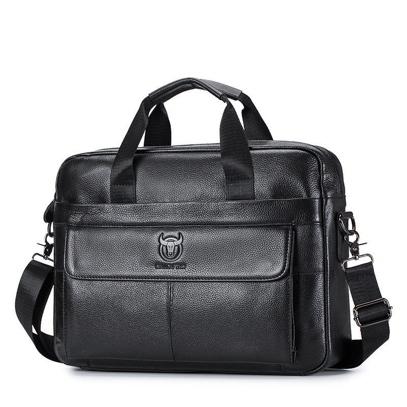 Fashion Bullcaptain Leather Goods Men's Briefcase