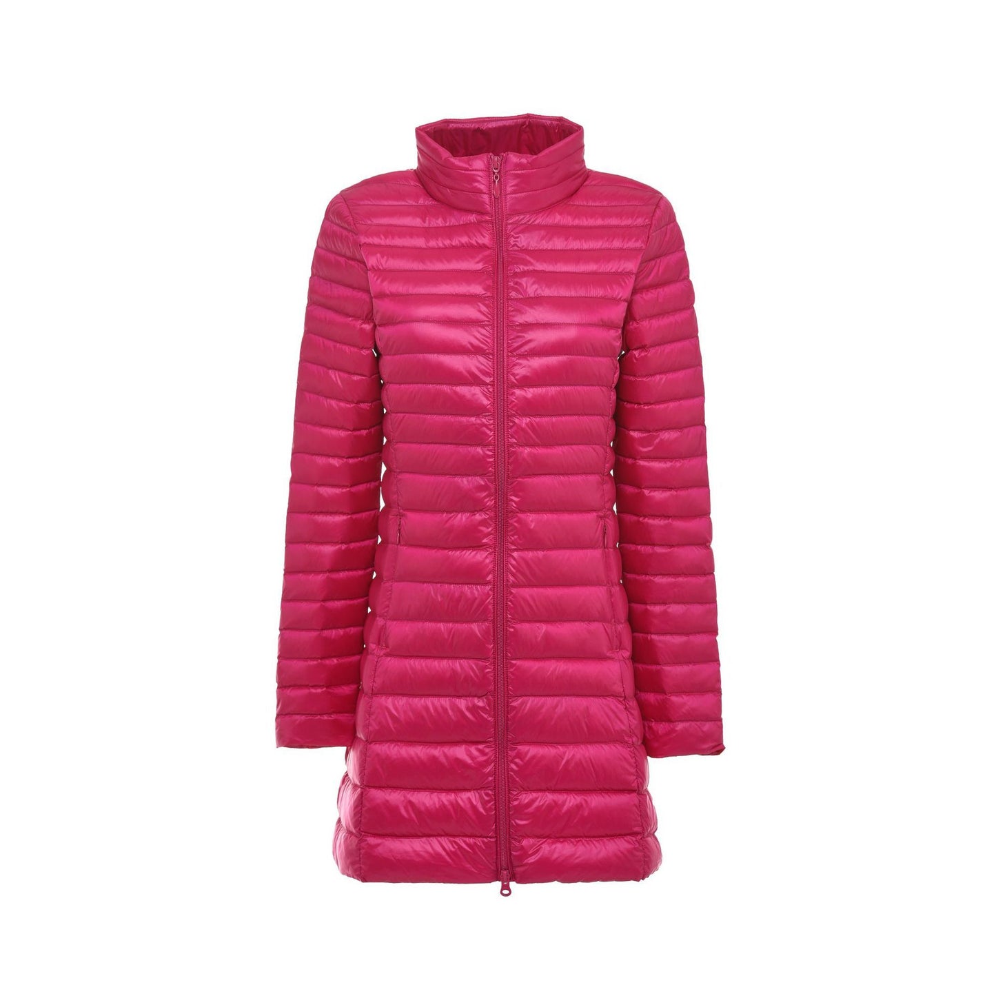 Autumn And Winter New Down Jacket Women's Lightweight Stand Collar Mid-length Slim Fit Slimming Plus Size Coat