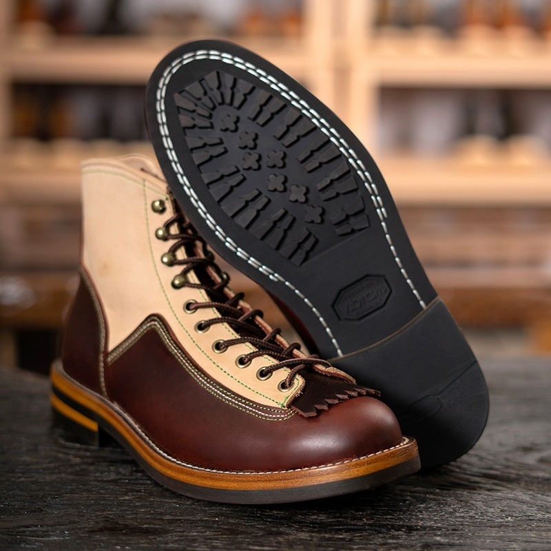 Male American Retro Motorcycle Boots