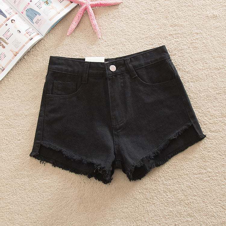 Summer Front Short Back Long High Waist Denim Shorts