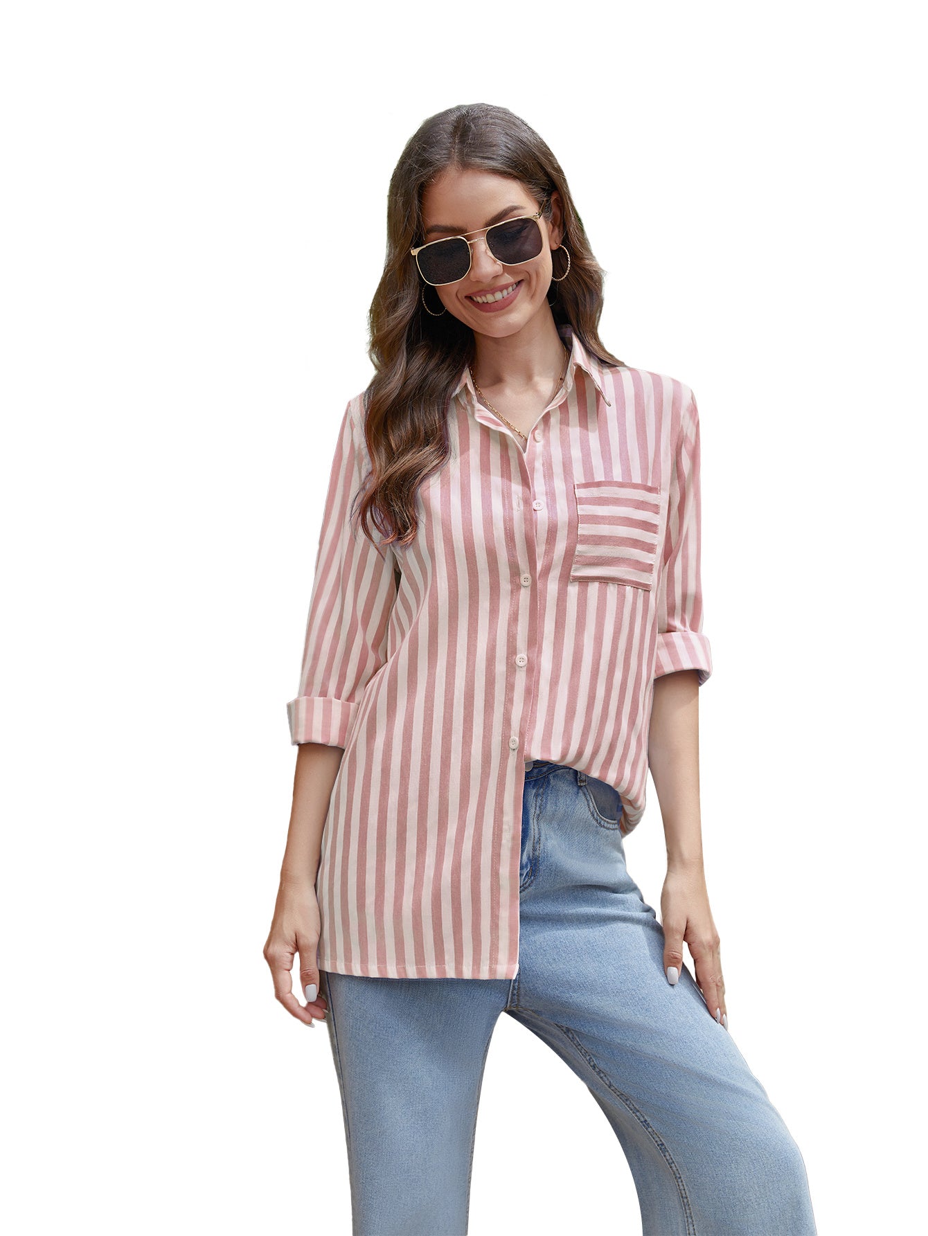 Women's Cardigan Striped Top