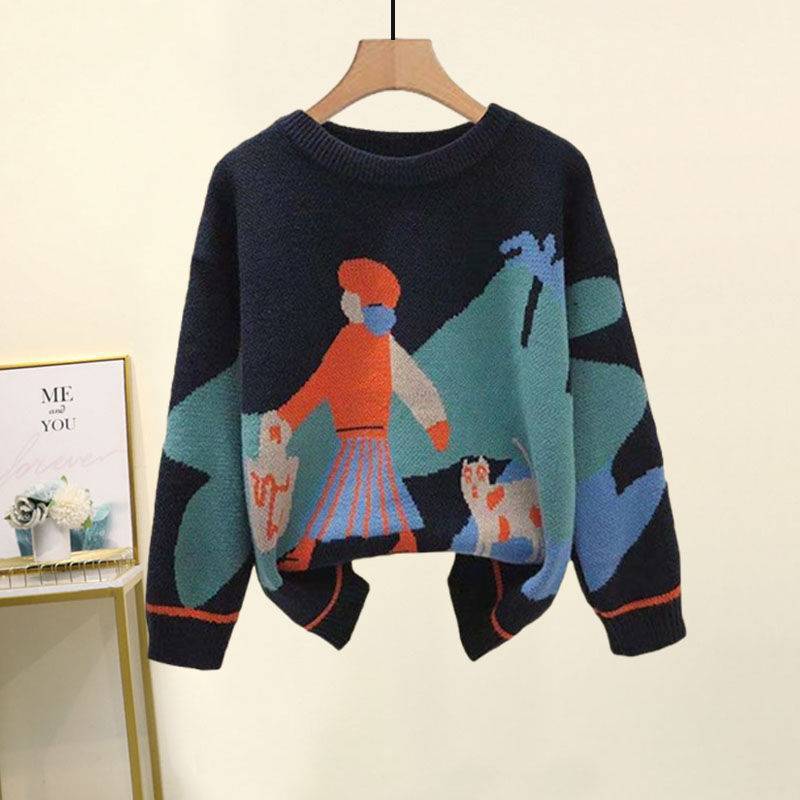 Women's Clothing Western Style Knitted Sweater