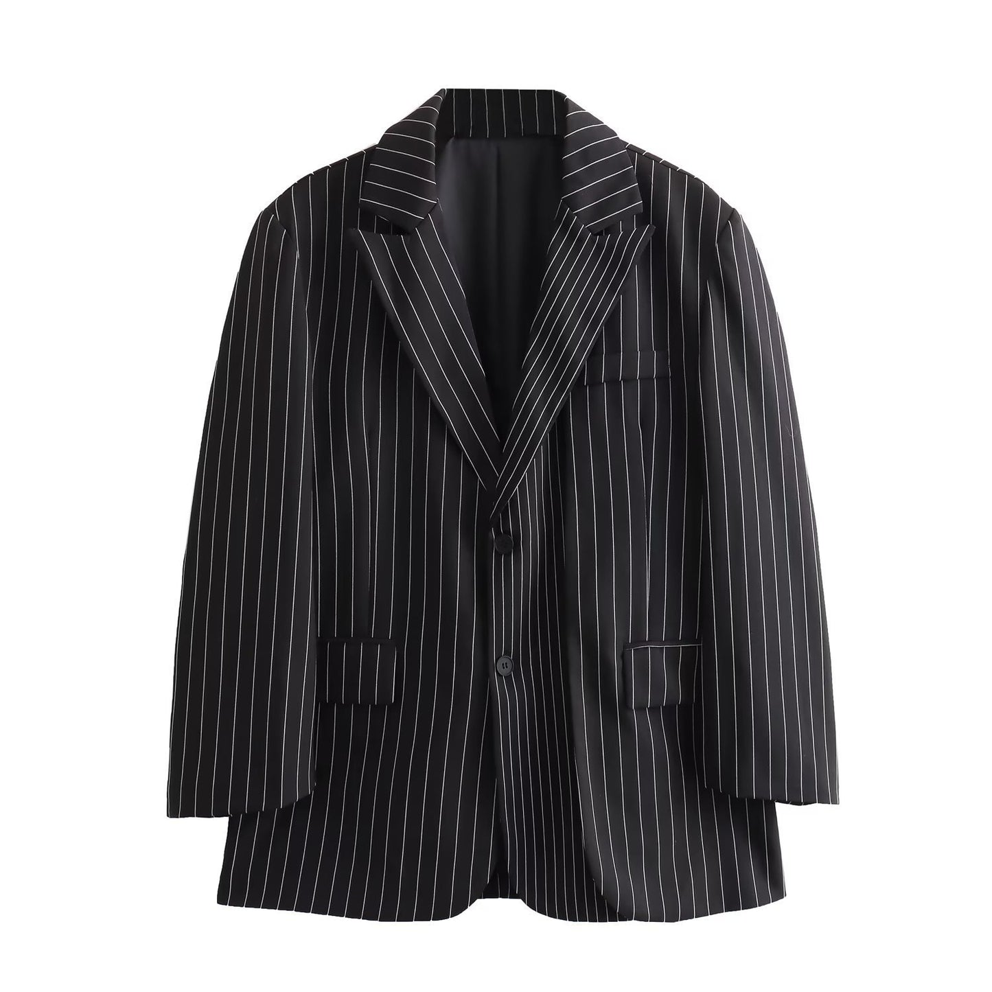 OL Temperament Commute Vertical Striped Suit European And American Female Suit Coat