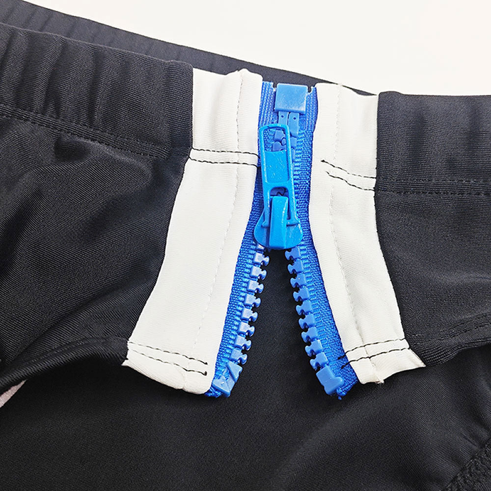 Fashion Men's Side Double Zipper Swim Briefs