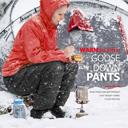 Outdoor Lightweight Winter White Goose Down Pants