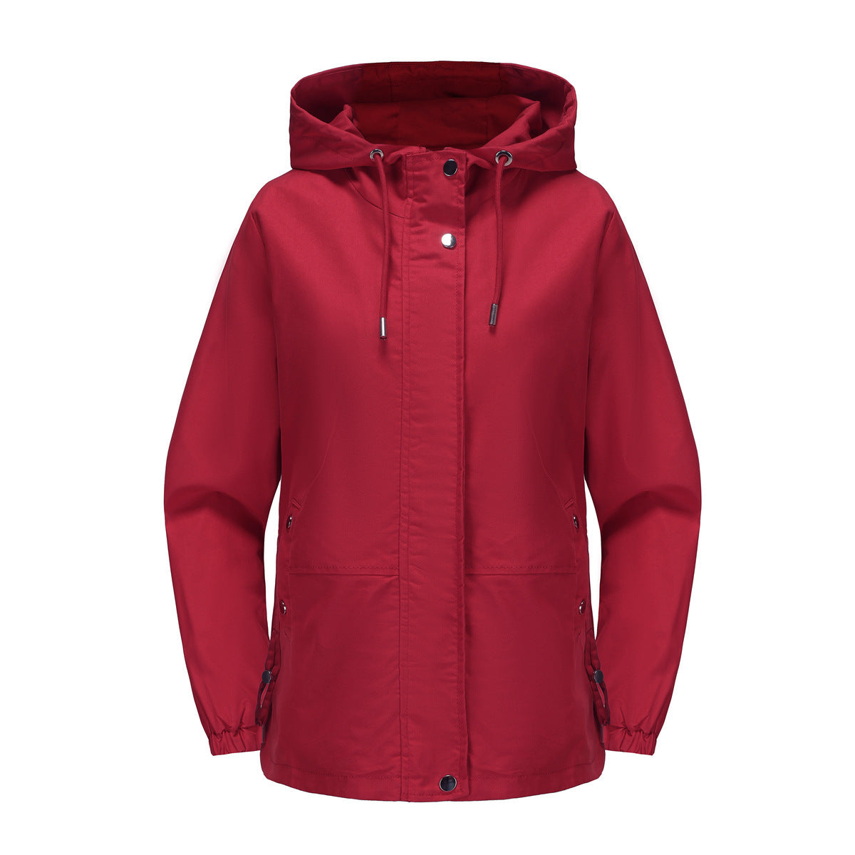 Women's Loose Windproof Jacket Hooded Long Sleeve