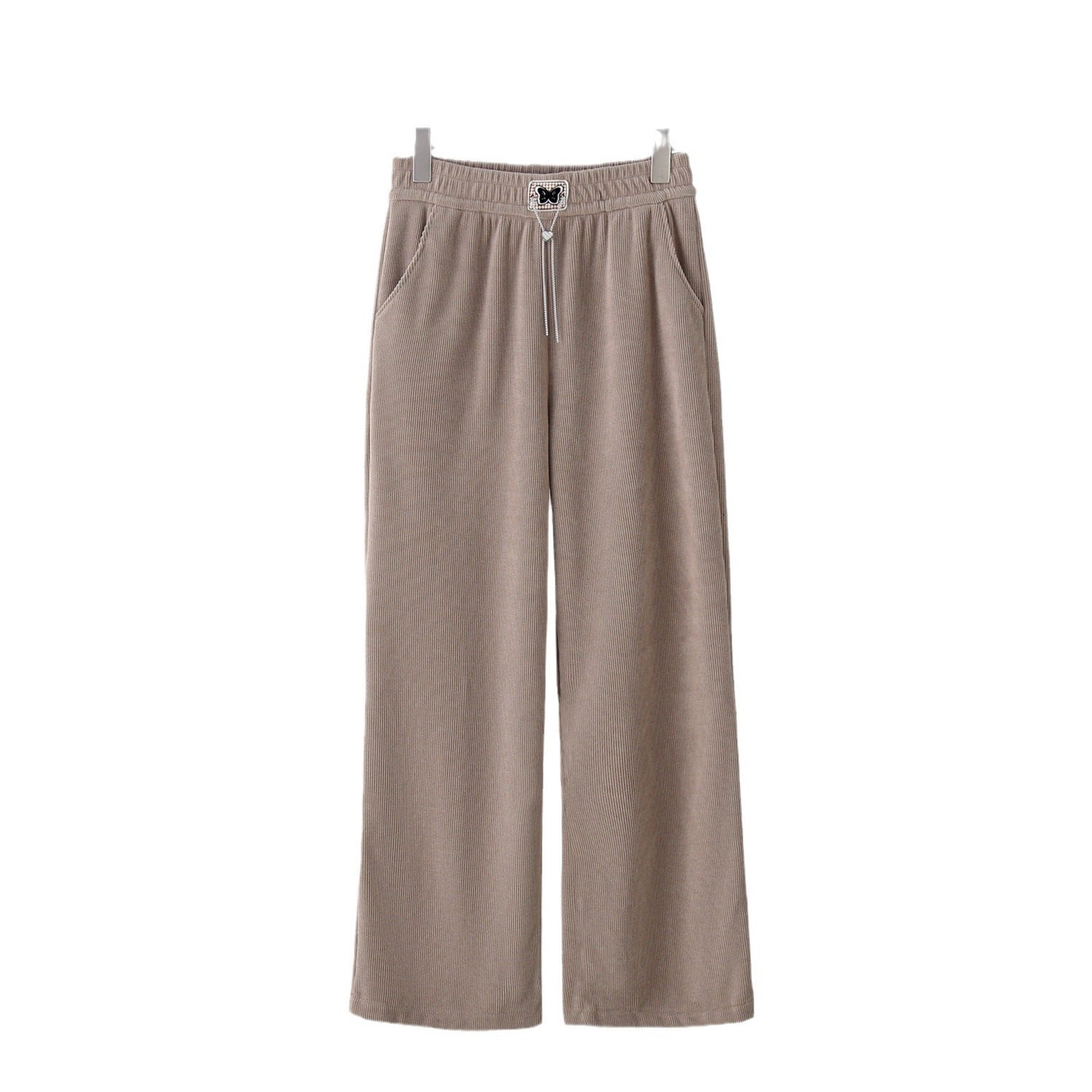 Loose Slimming Straight Pants Mop Thin European Cotton Velvet