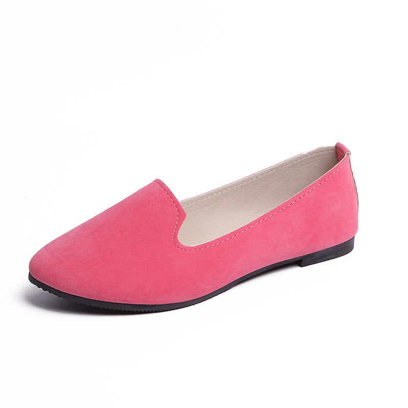 Spring And Autumn Women's New Candy Color Work Flat Shoes