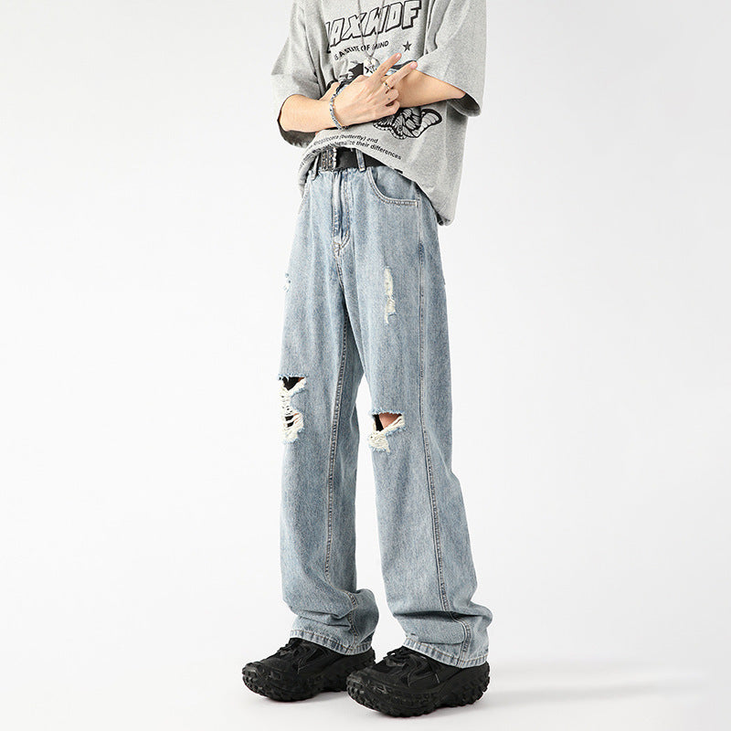 American Street Pu Shuai Straight-leg Trousers