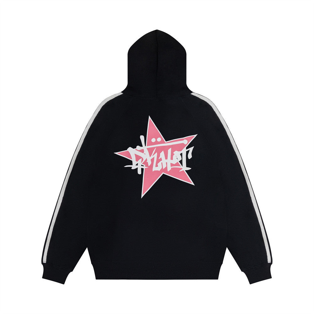 Loose Stars Bar Hooded Sweater