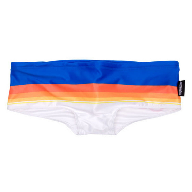 Fashion Rainbow Swim Briefs Boxer Swimming Trunks