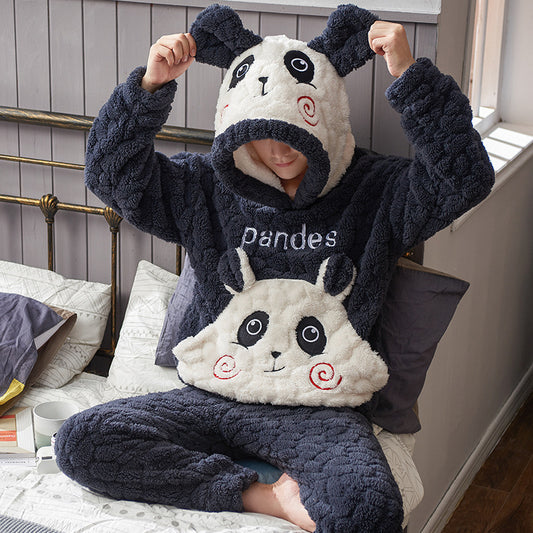 Men's Plush Thickened Housewear Pajamas