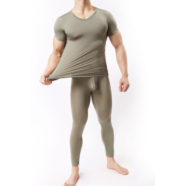 Solid Color Nylon Comfortable Soft Underwear T-shirt