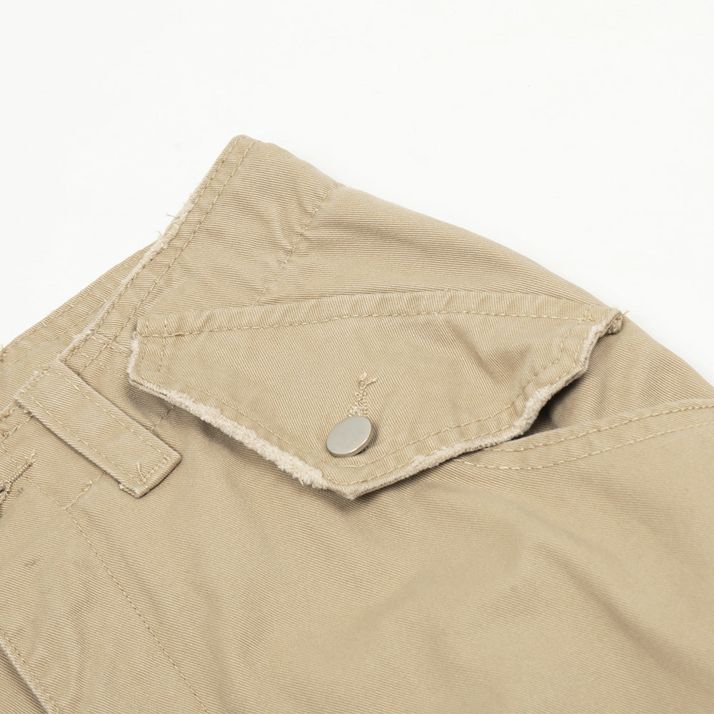 Worn-out Tooling Men Trousers High Street Design Sense