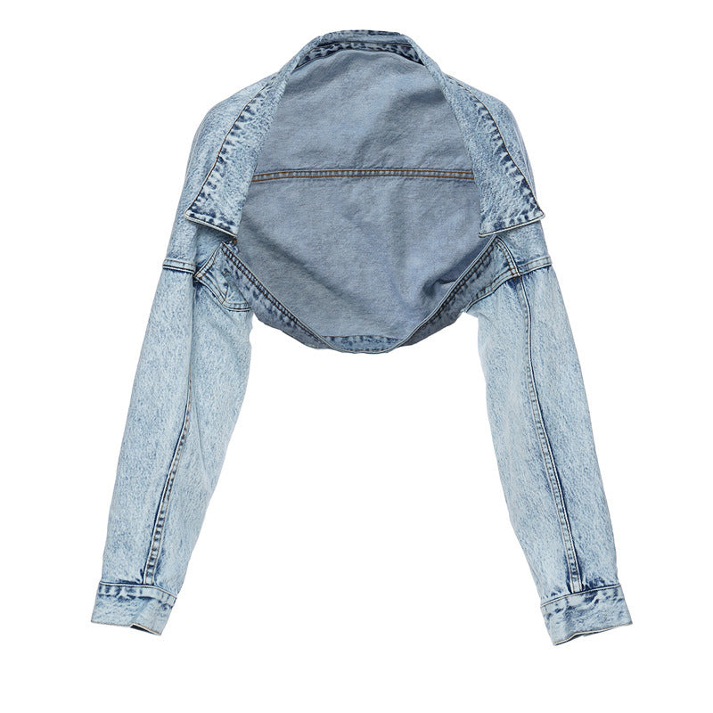 Motorcycle Jacket Short Denim Jacket Top