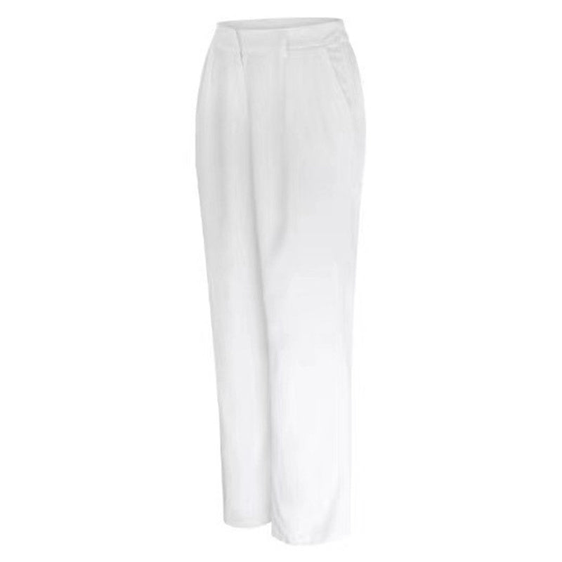 High Waist Wide Leg Pants Versatile Belt