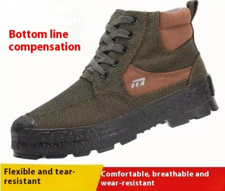 Spring And Autumn Breathable Men's Non-slip Canvas Shoes