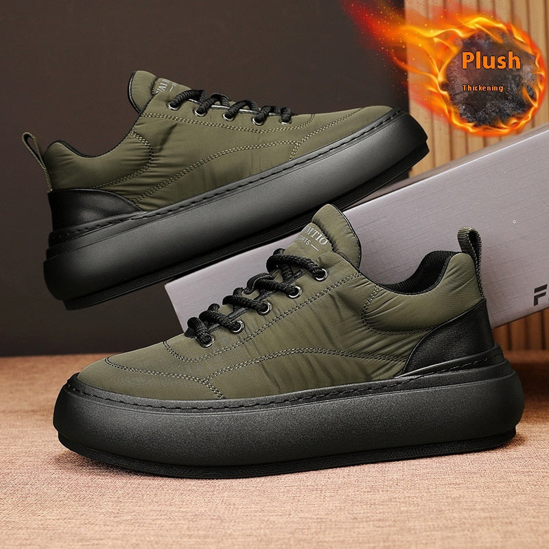 Men's Down Cloth Waterproof Warm Casual Shoes