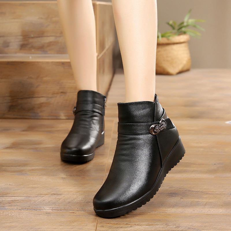 Winter Cotton Shoes Ankle Boots Flat