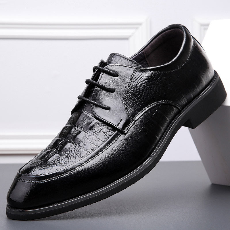 Men's Cowhide Korean-style Small Size 36 Shoes Men's Pointed Breathable Business Formal Wear Leather Shoes