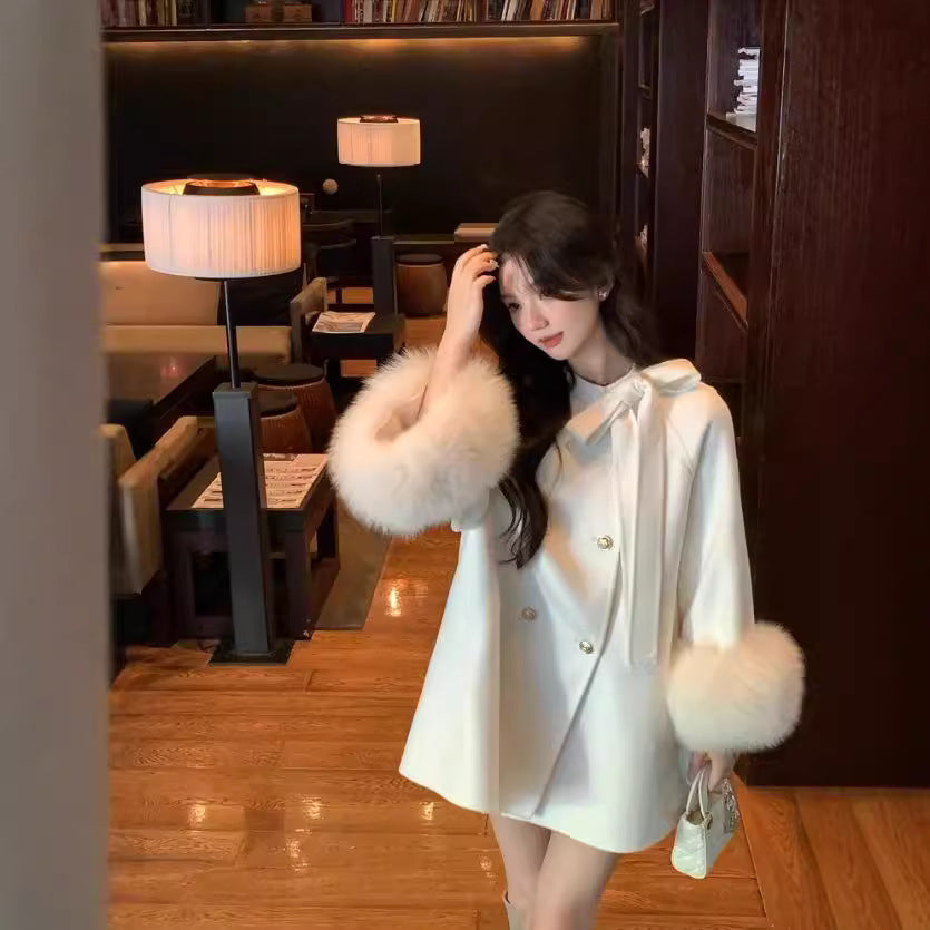 Fashion Personality Female Woolen Wool Overcoat