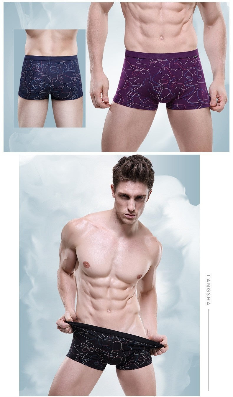 Men's Mid-waist Printed Breathable Shorts