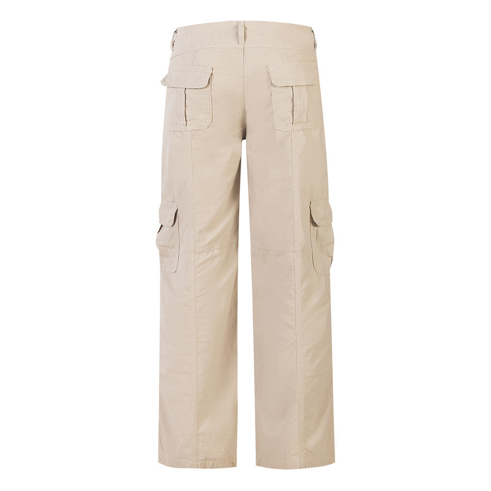 Multi-Pocket Workwear Men's Loose Wide-leg Pants