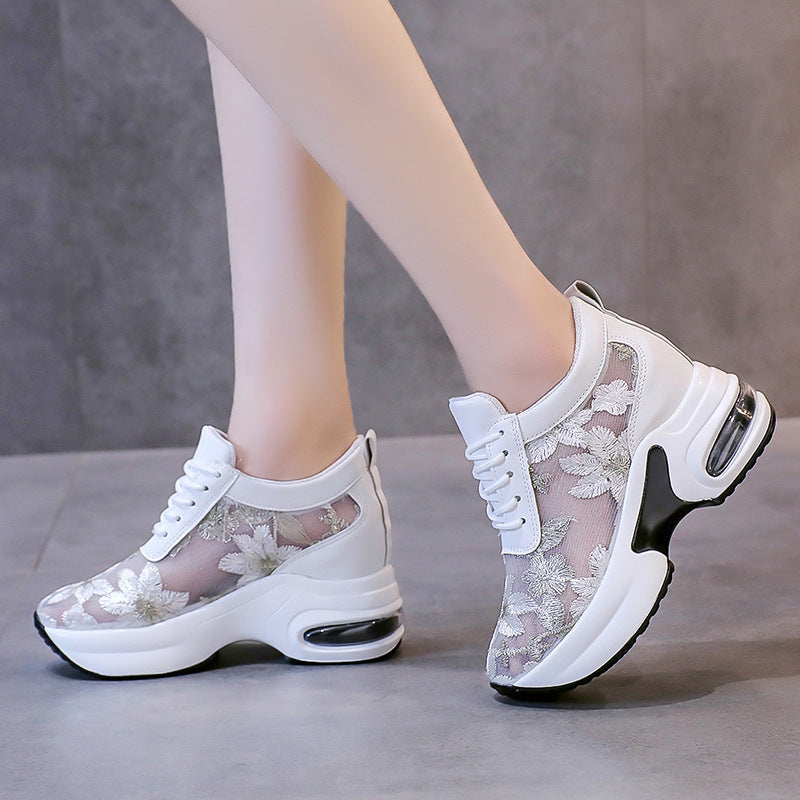 Spring New Sports Style Mesh Lace Casual Shoes