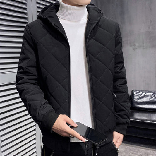 Men's Fall Winter Hooded Velvet Cotton Clothes