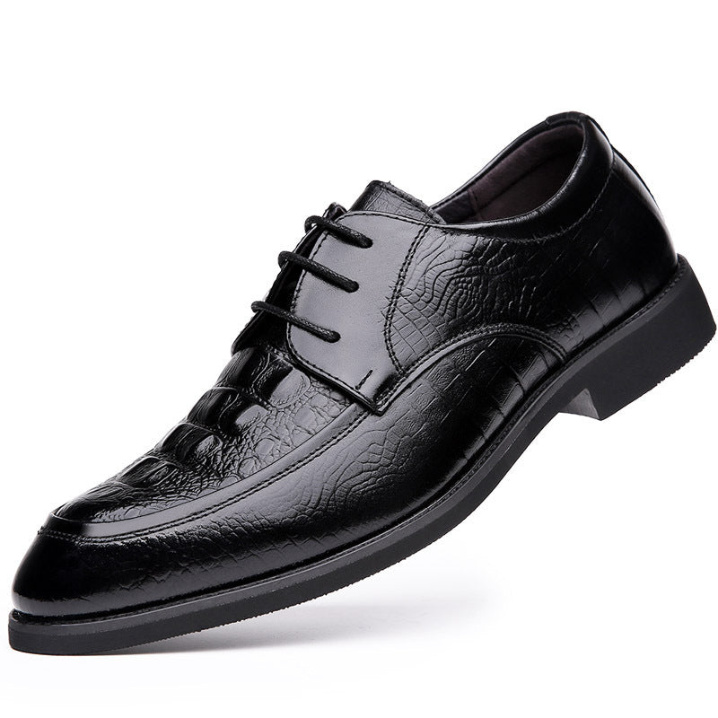 Men's Cowhide Korean-style Small Size 36 Shoes Men's Pointed Breathable Business Formal Wear Leather Shoes