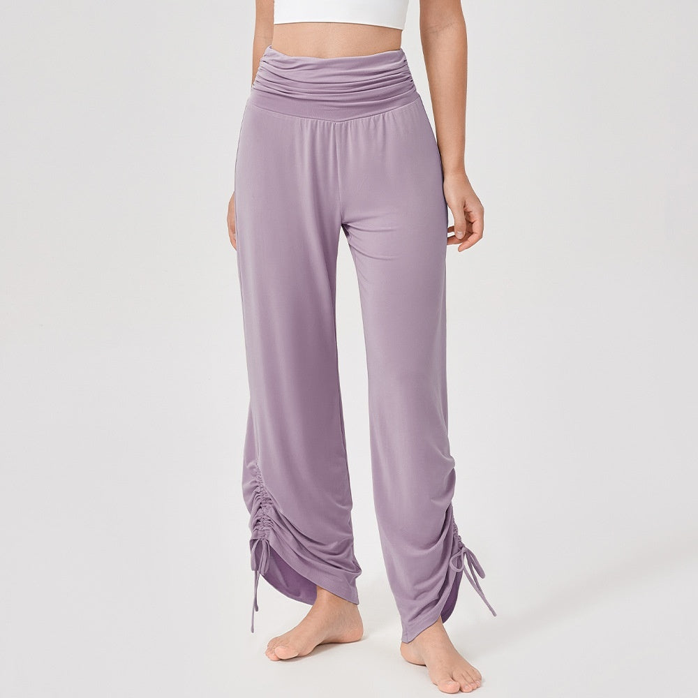 Women's Yoga High Waist Loose Wide Leg Pants Draping Soft And Breathable