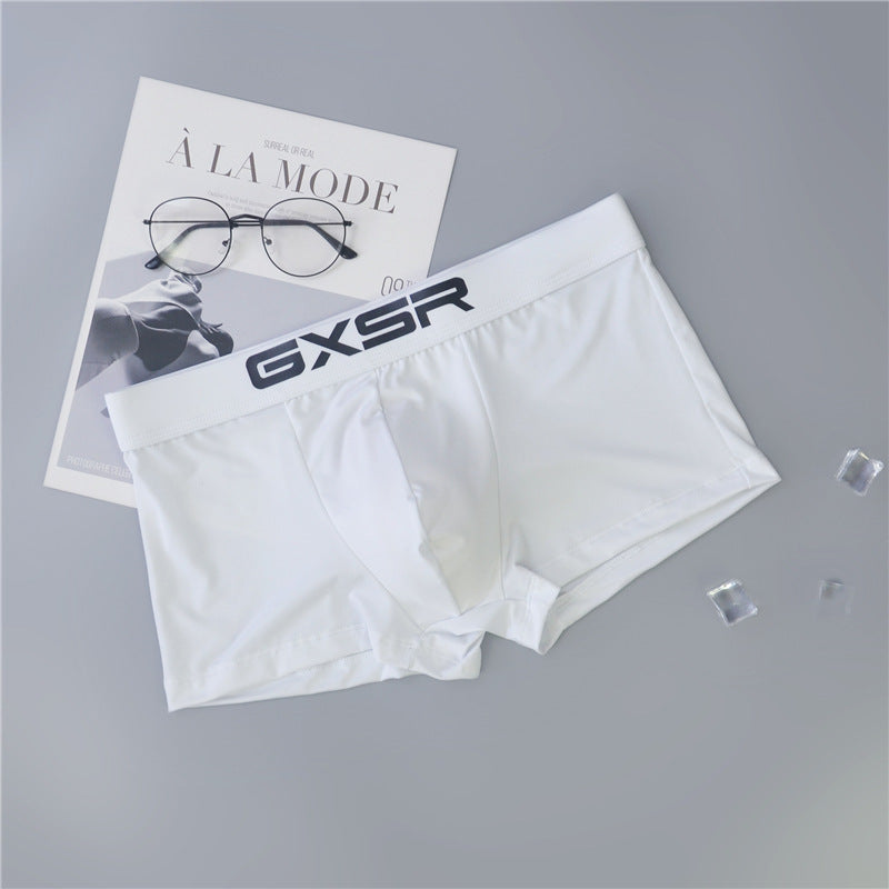 Men's Boxer Briefs And Breathable Milk Silk Low Waist