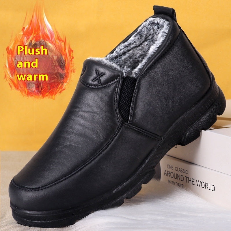 Winter Elderly Cotton Shoes Polyurethane Thick Cotton Boots Thick Warm