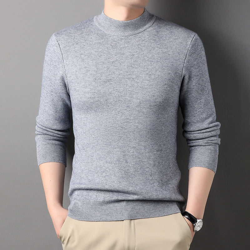 Men's Half-high Collar Sweater Fashion Simple Pullover