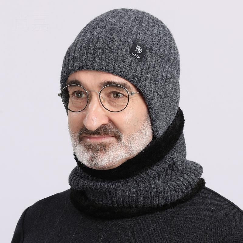 Middle-aged And Elderly People's Hats Men's Winter Warm Wool Hat Ear Protection