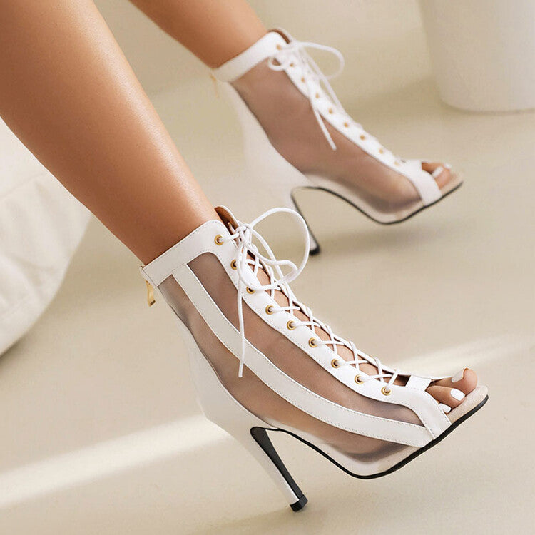 Peep Toe Strap Jazz High Heels