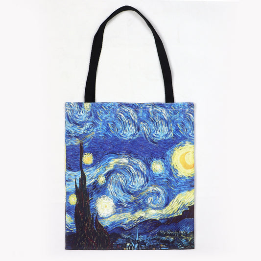 Van Gogh The Starry Night Oil Painting Tote Bag Women's Canvas Bag