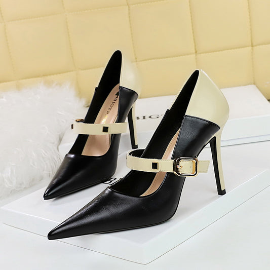 Retro High Heels Women's Shoes Stiletto Heel