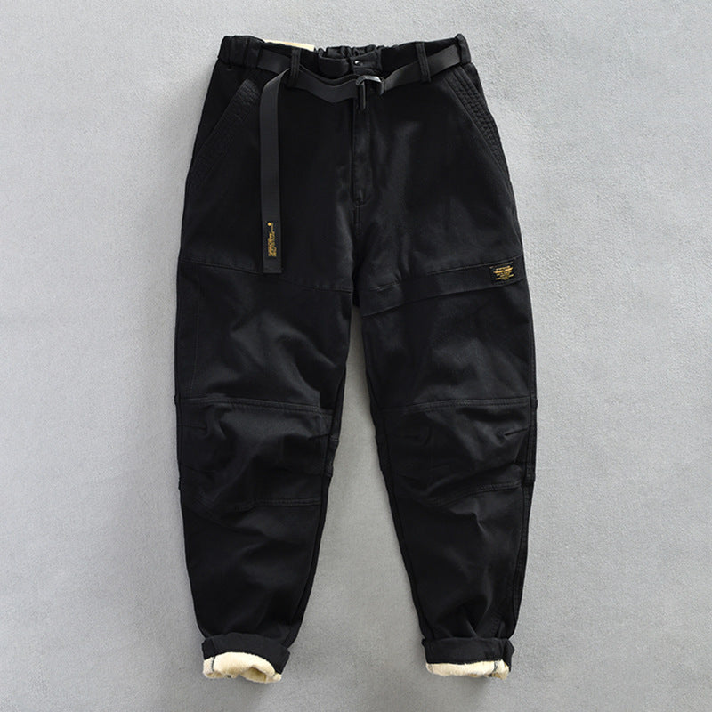 Men's Workwear Velvet Padded Casual Pants