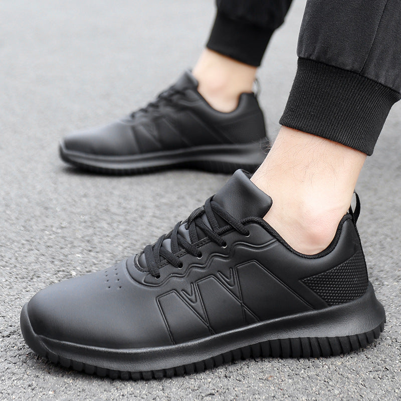 Plus Size Chef Shoes Men's Waterproof Kitchen Shoes Men's Leather Surface Sports Casual Shoes