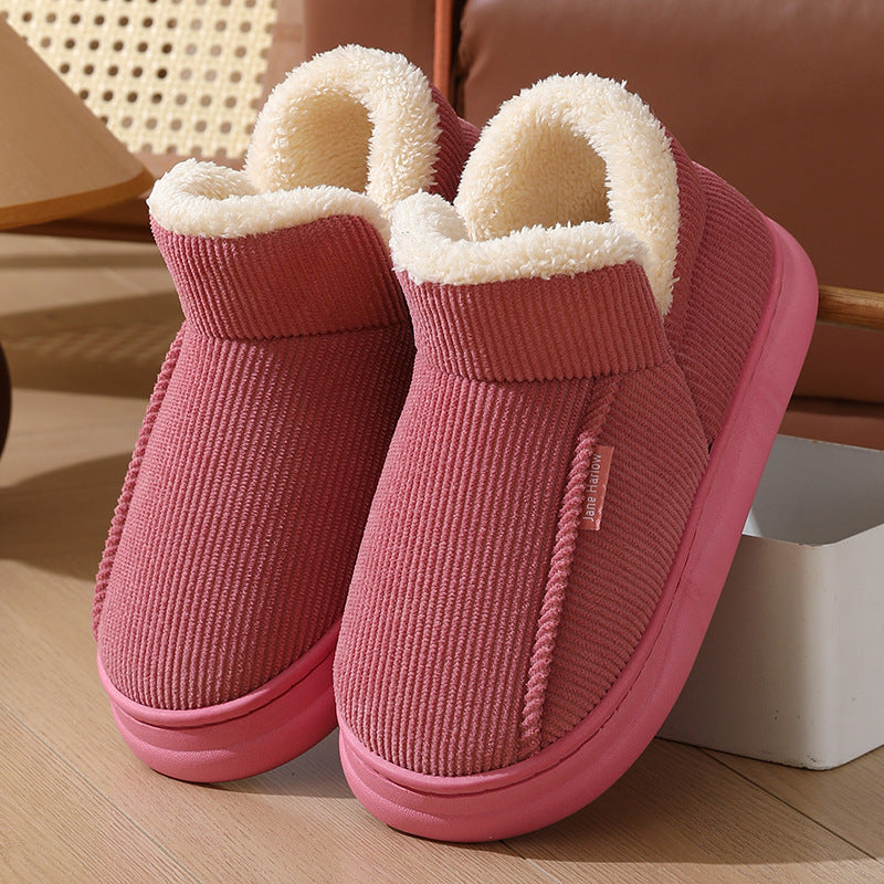 New Thickened Thermal Home Wear Indoor Ankle Wrap Cotton Shoes