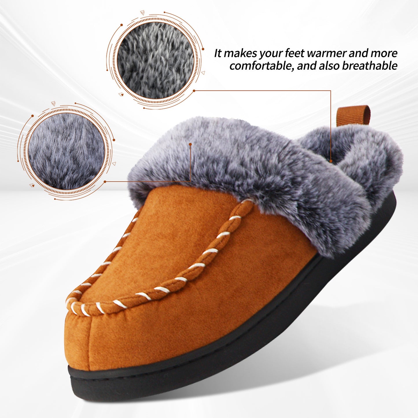 Men's Autumn And Winter Faded Fur Mouth Mark Shoes Home