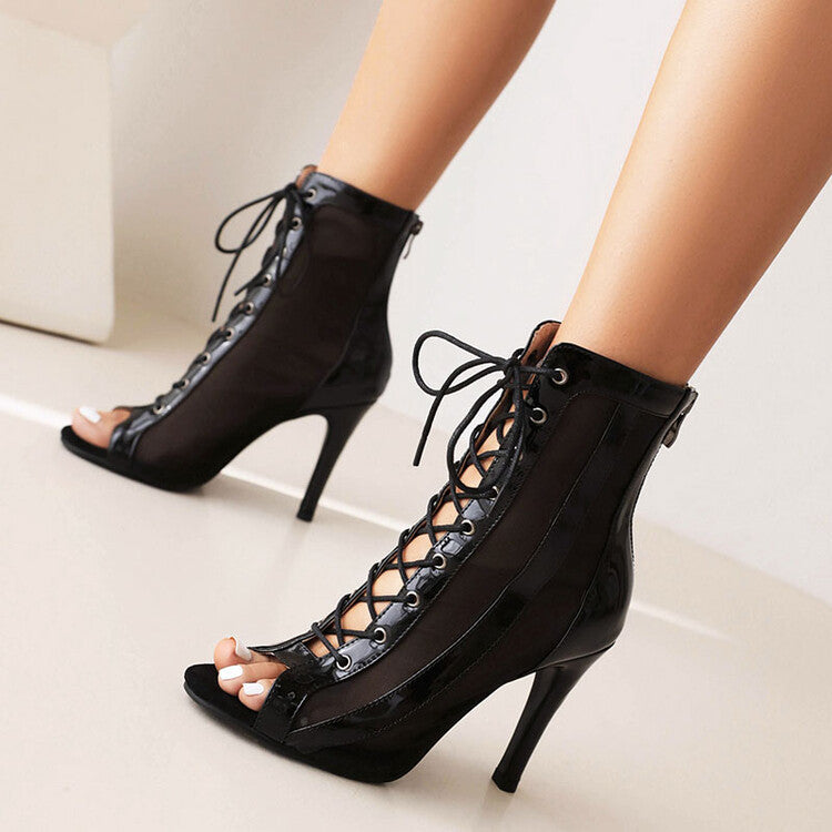 Peep Toe Strap Jazz High Heels