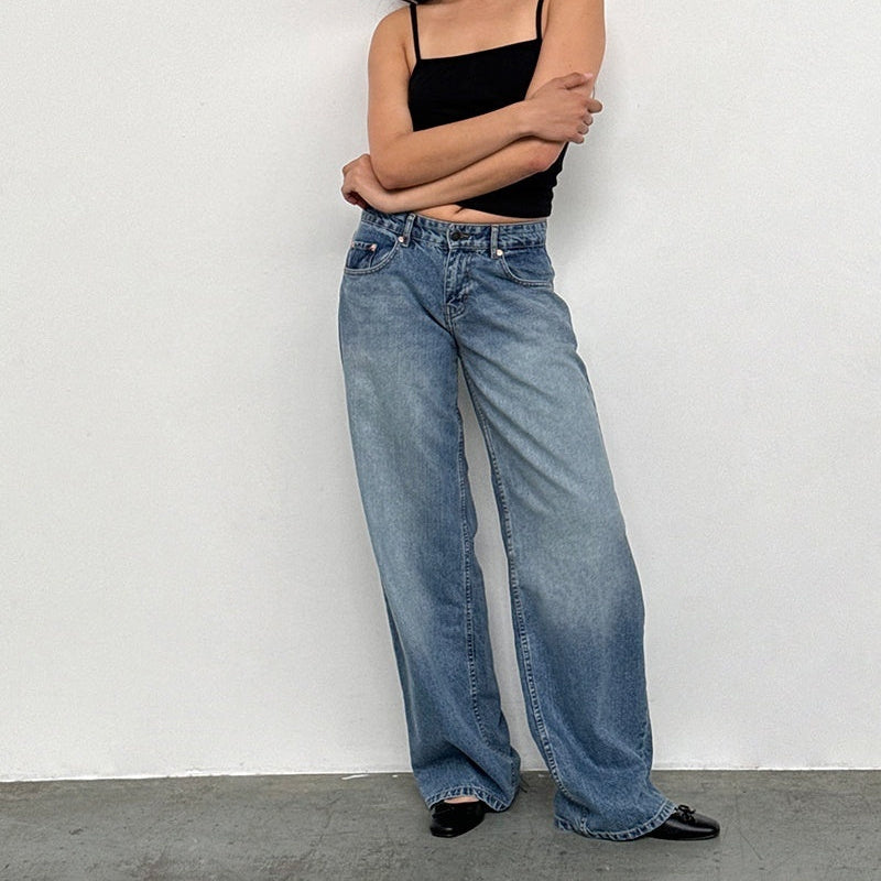 Street Wide Leg Denim Women's Pants