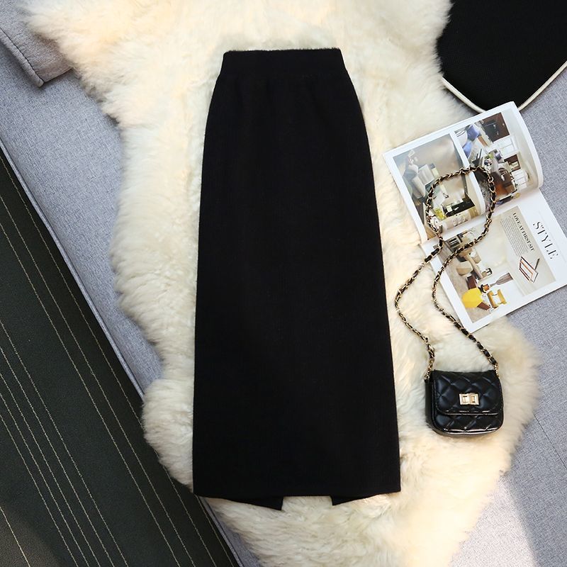 Mink Fur Knitted Skirt For Women Autumn And Winter