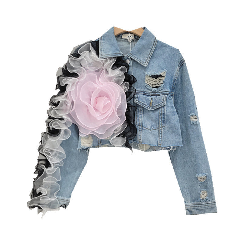 Short Denim Coat For Women Loose Jacket