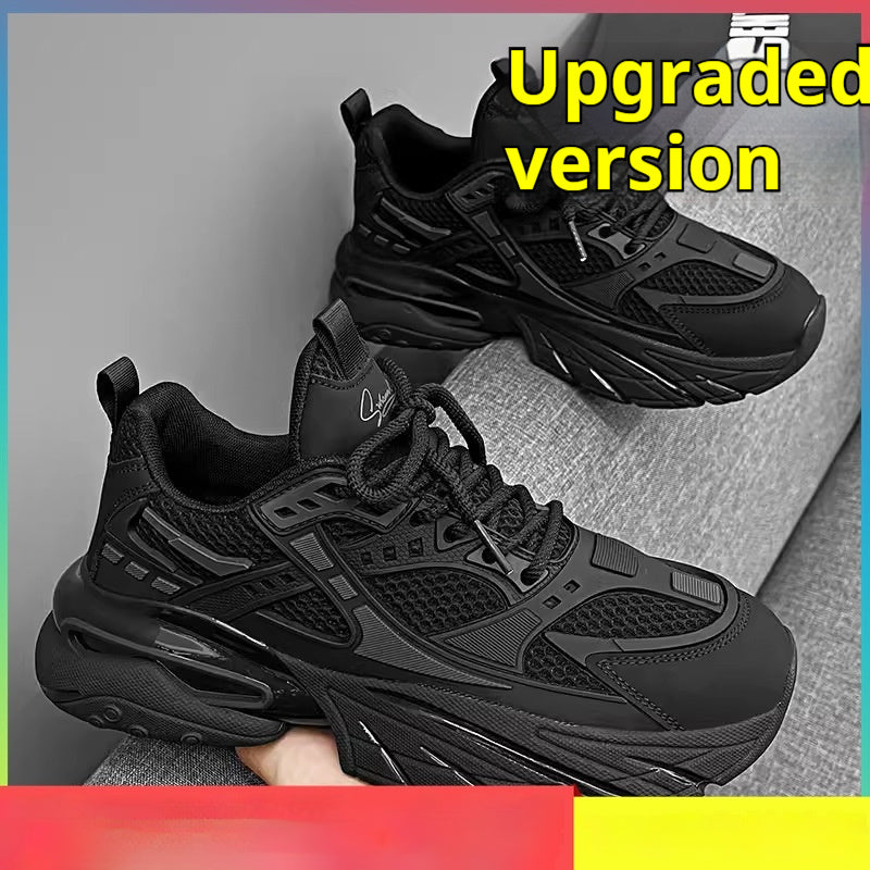 Pure Black Thick Sole Increased Leisure Sneaker Dad Shoes