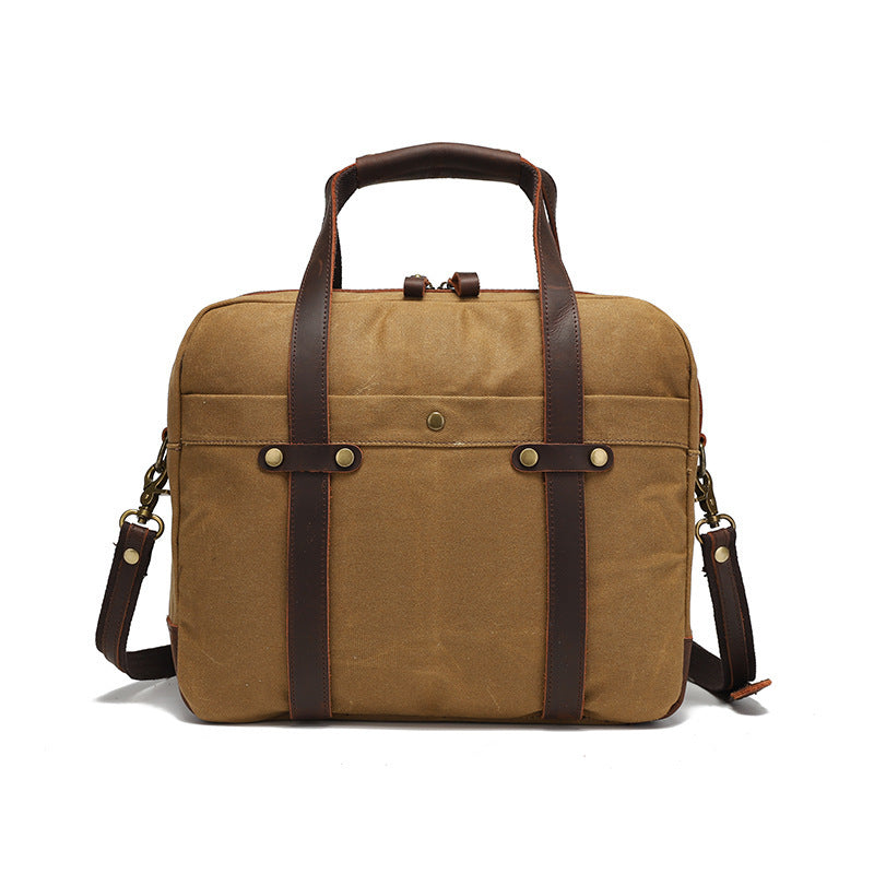 Waxed Canvas Vintage Travel Men's Briefcase