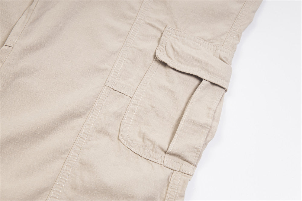 Multi-Pocket Workwear Men's Loose Wide-leg Pants